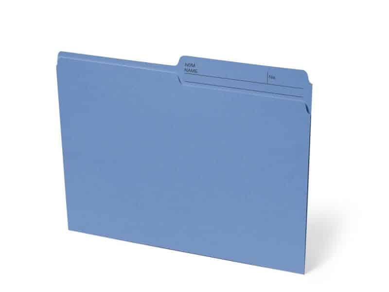 Boîte de 100 chemises format lettre - bleu