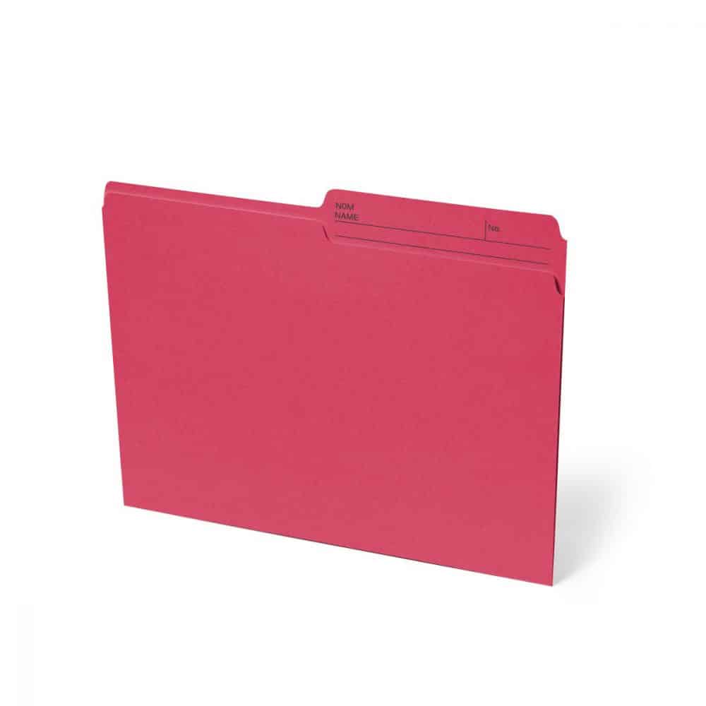 Boîte de 100 chemises format lettre - rouge