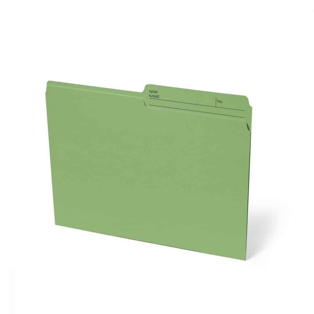 Boîte de 100 chemises format lettre - vert