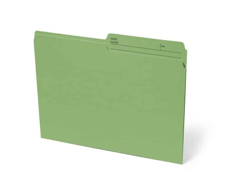 Boîte de 100 chemises format lettre - vert