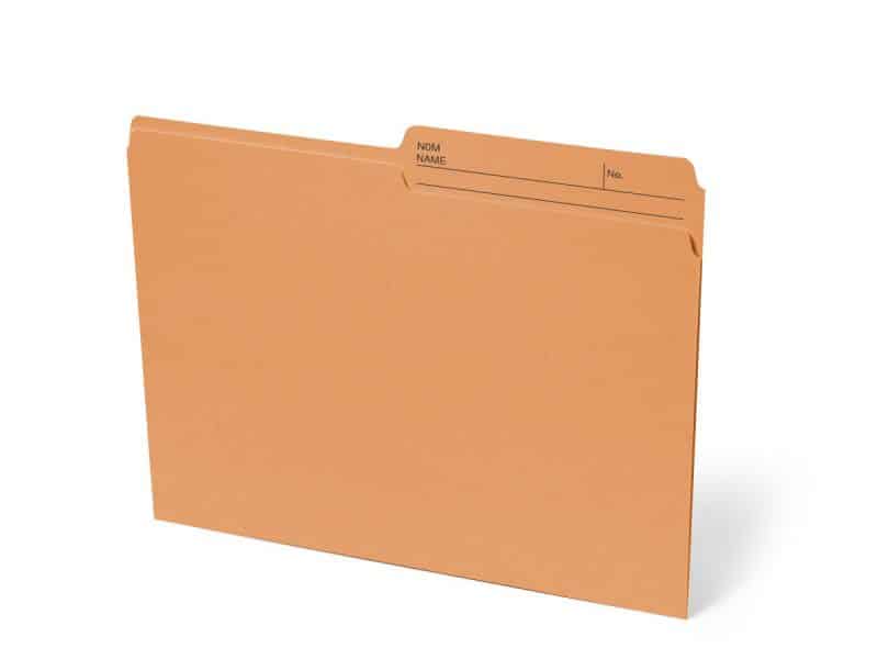 Boîte de 100 chemises format lettre - orange