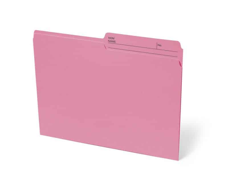 Boîte de 100 chemises format lettre - rose