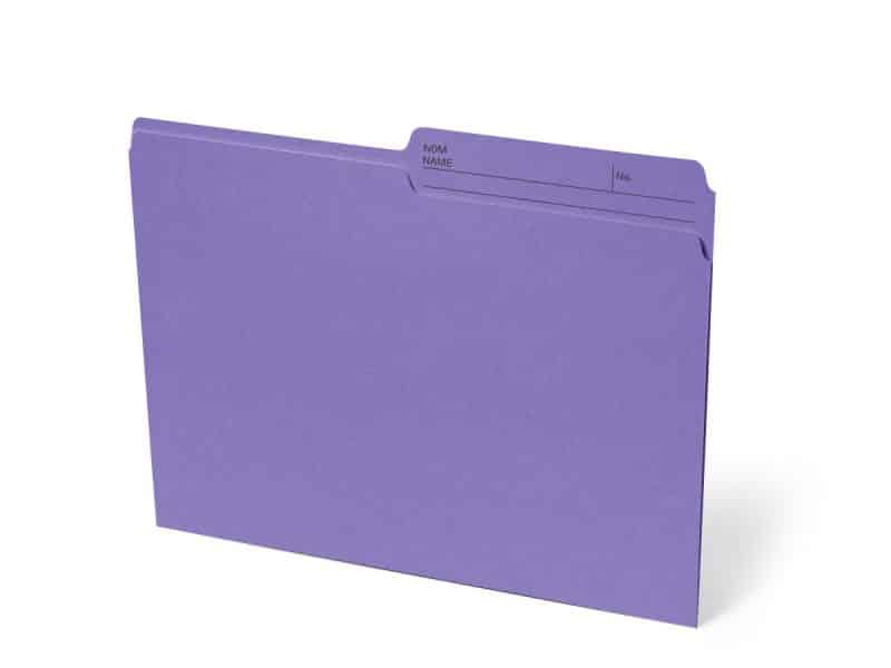 Boîte de 100 chemises format lettre - violet