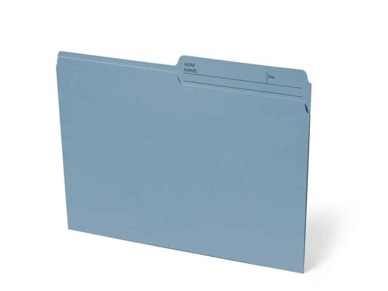 Boîte de 100 chemises format lettre - turquoise