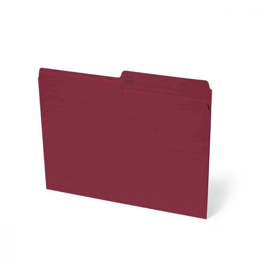 Boîte de 100 chemises format lettre - bourgogne