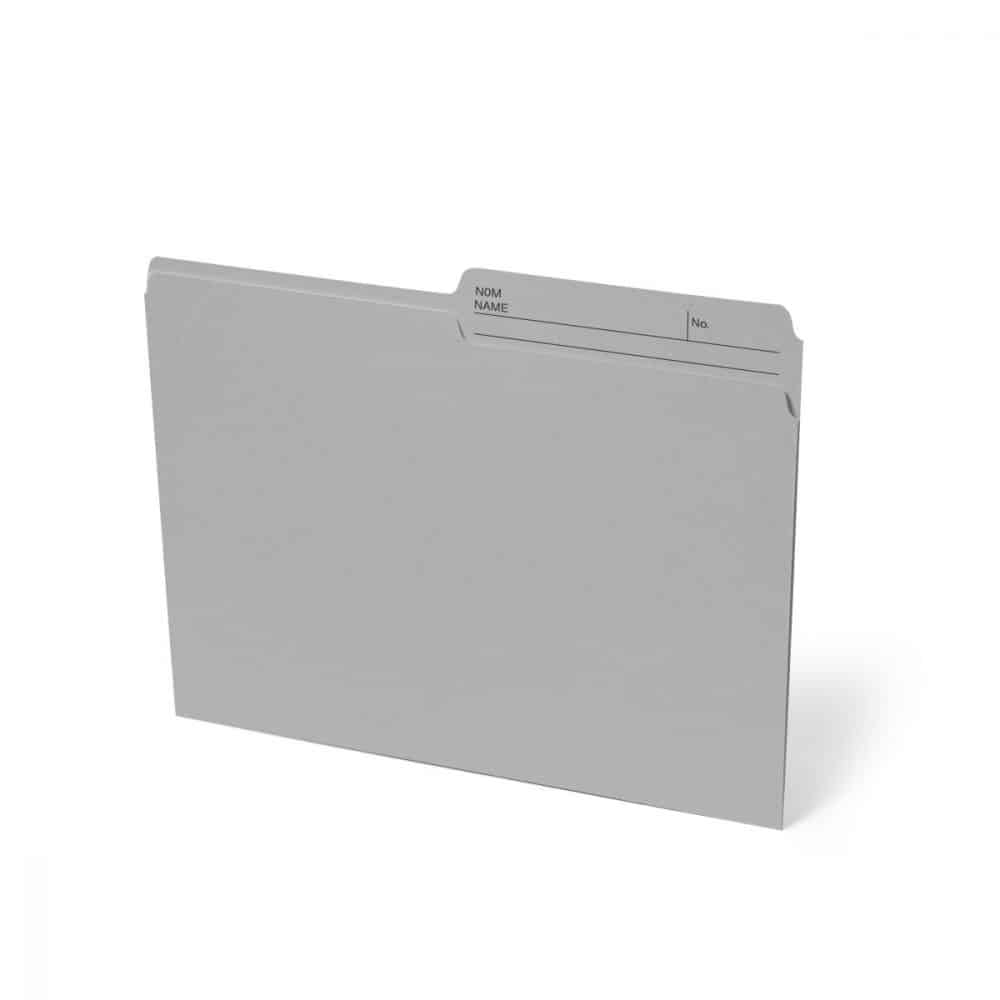 Boîte de 100 chemises format lettre - gris