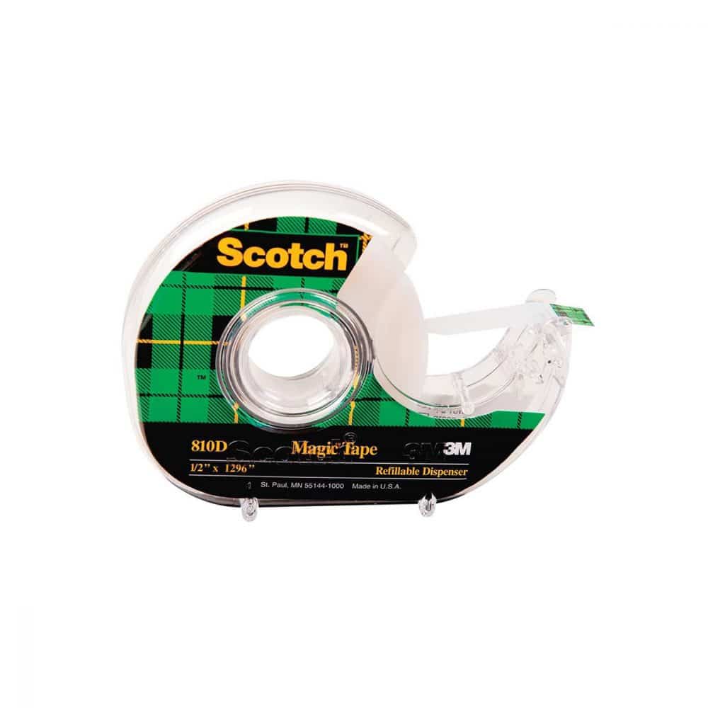 Ruban adhésif Scotch® Magic Dévidoir 12 mm x 33 m