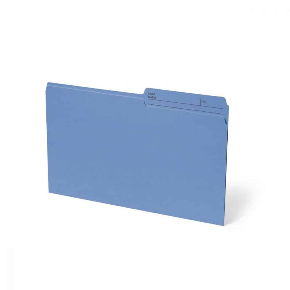 Boîte de 100 chemises format légal - bleu