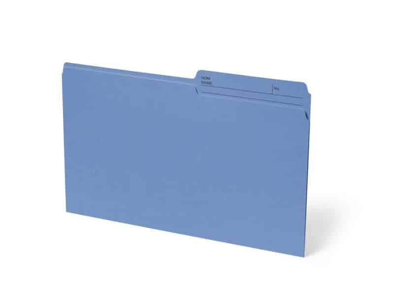 Boîte de 100 chemises format légal - bleu