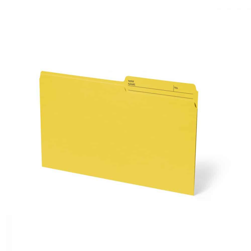 Boîte de 100 chemises format légal - jaune