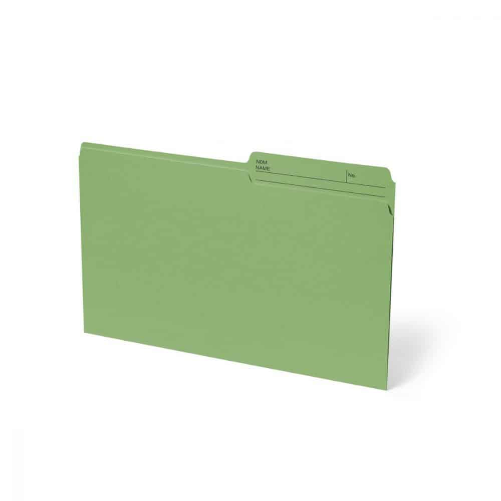 Boîte de 100 chemises format légal - vert