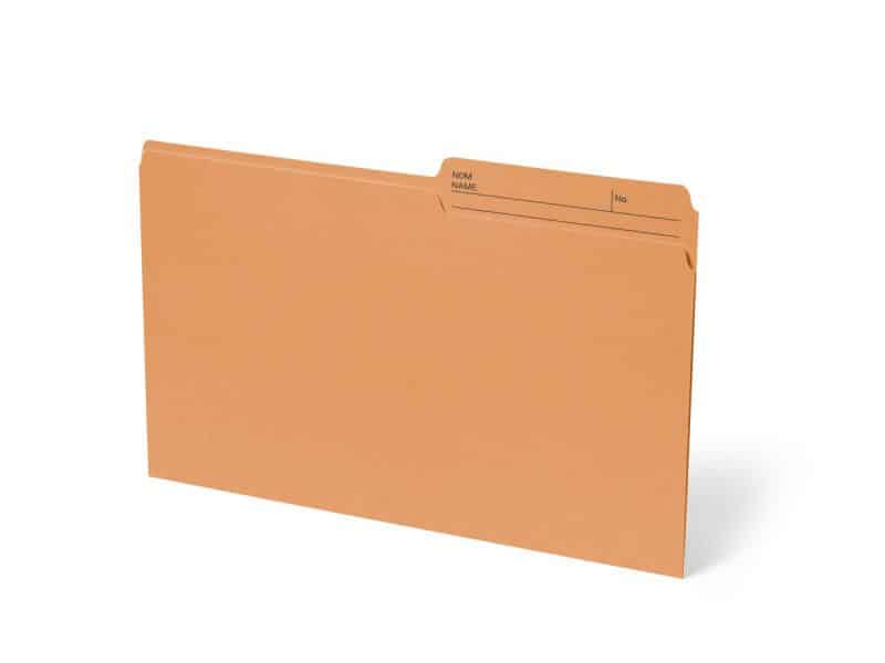 Boîte de 100 chemises format légal - orange