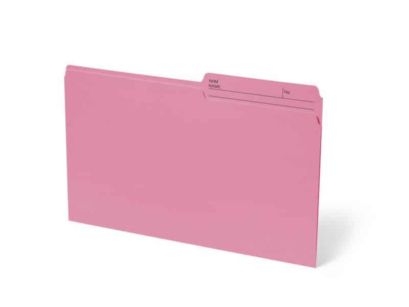 Boîte de 100 chemises format légal - rose