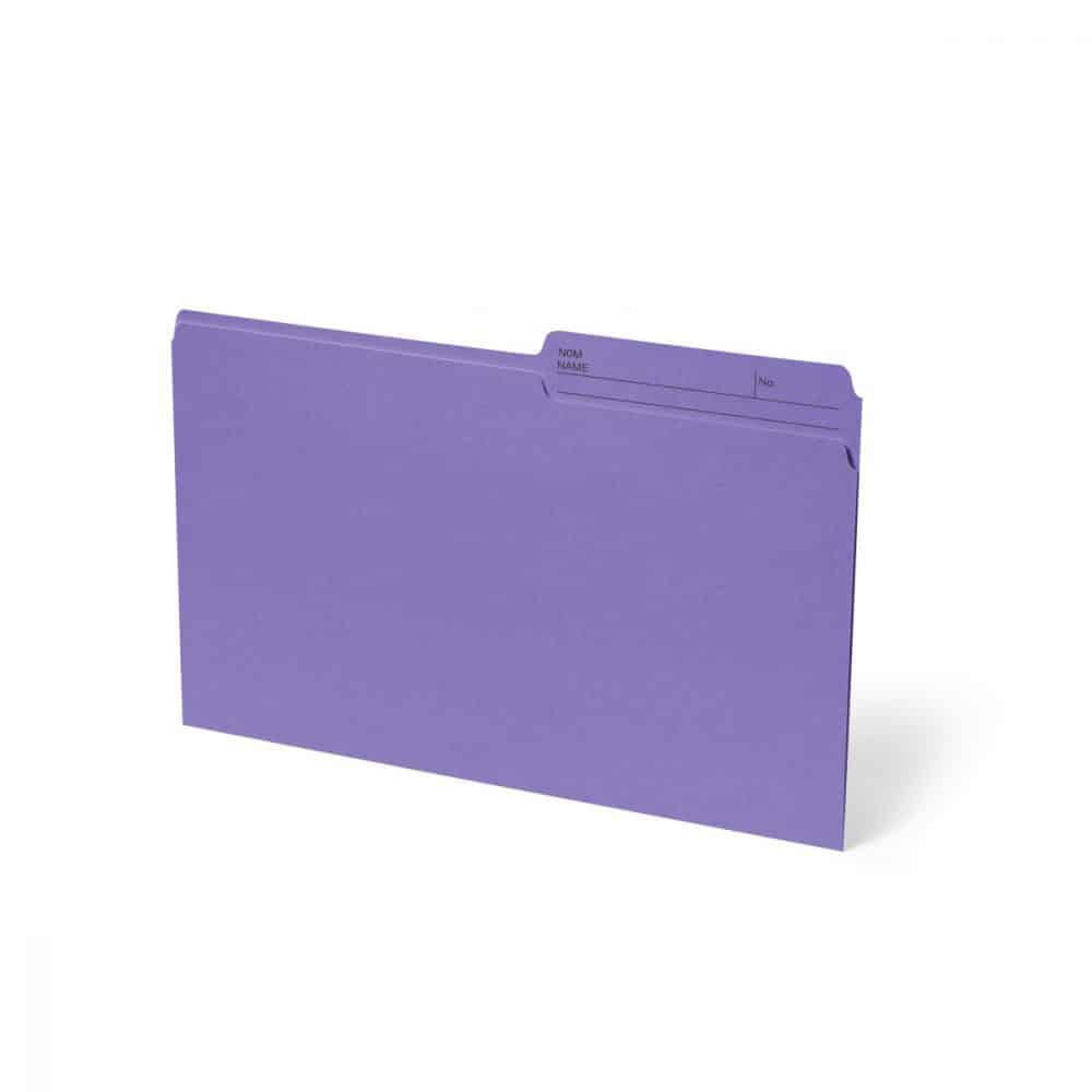 Boîte de 100 chemises format légal - violet