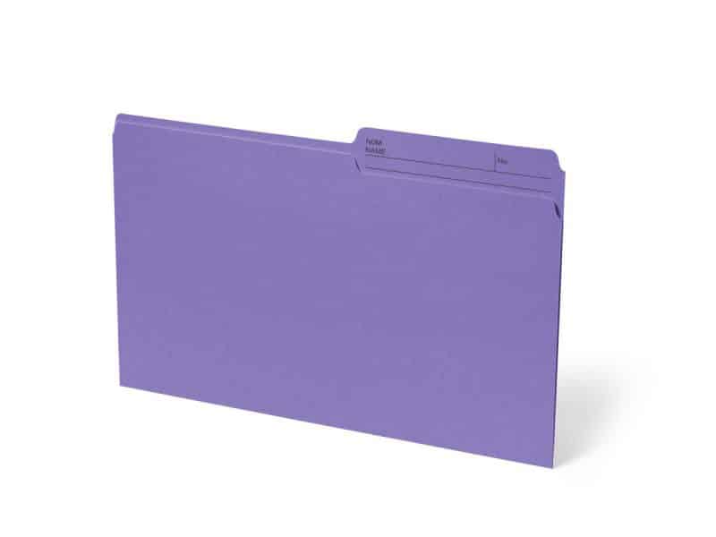 Boîte de 100 chemises format légal - violet