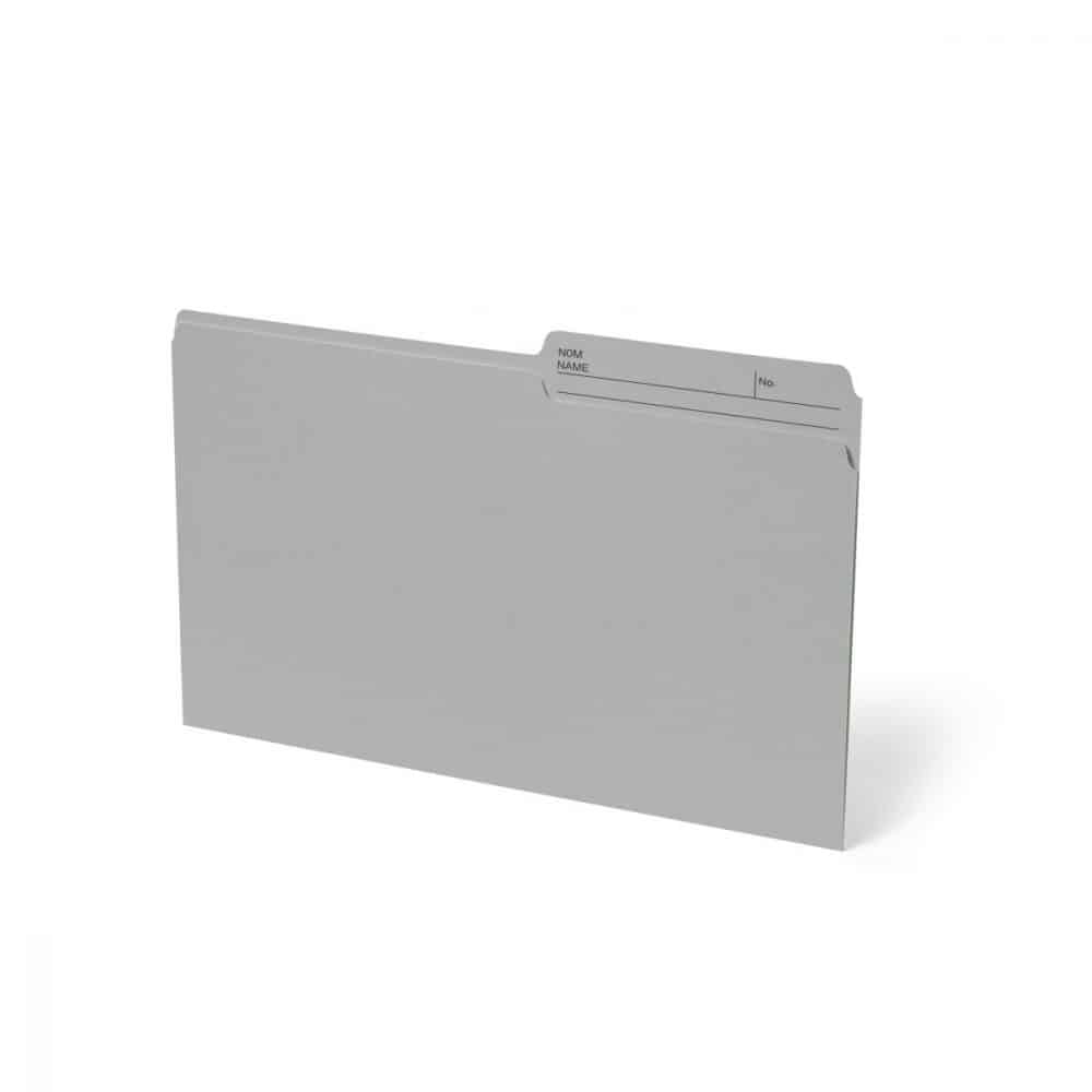 Boîte de 100 chemises format légal - gris