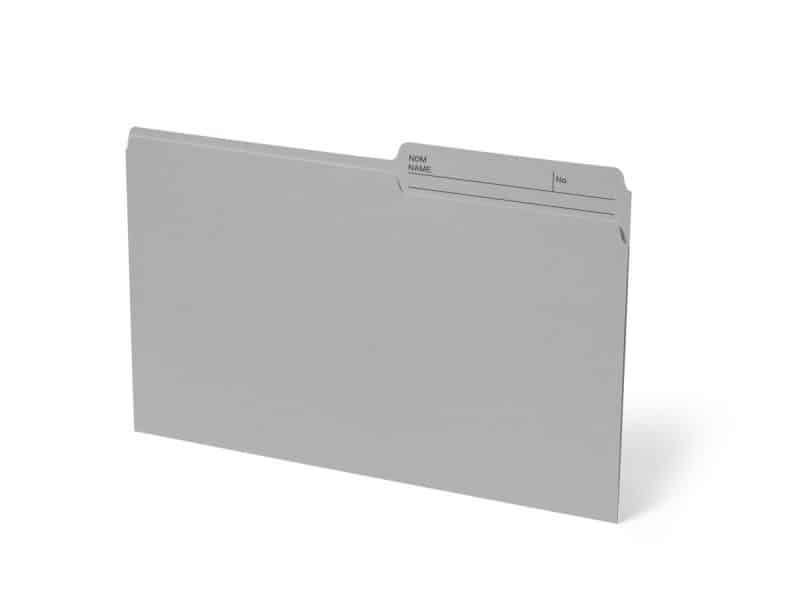 Boîte de 100 chemises format légal - gris