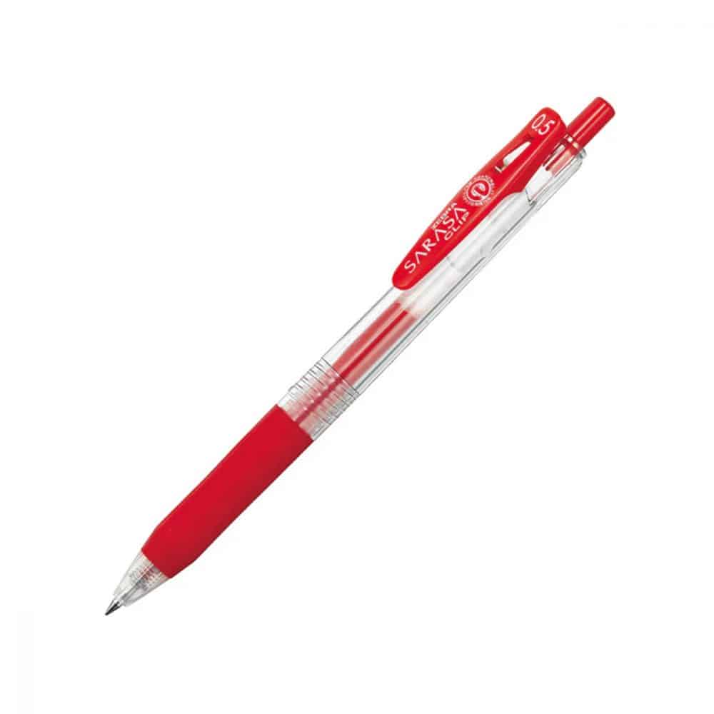 Stylo Sarasa clip gel 0.5 rouge