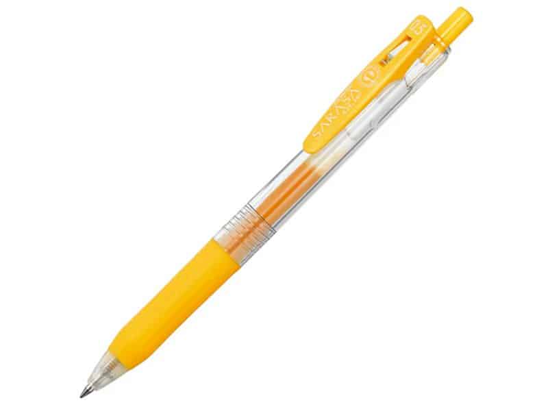 Stylo Sarasa clip gel 0.5 Jaune