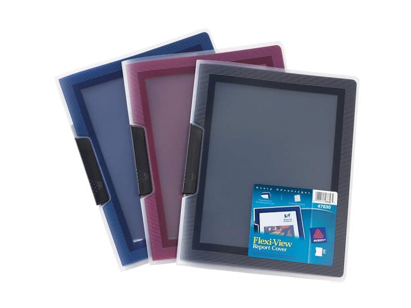 Couverture de rapport Flexi-View avec clip pivotant assorti