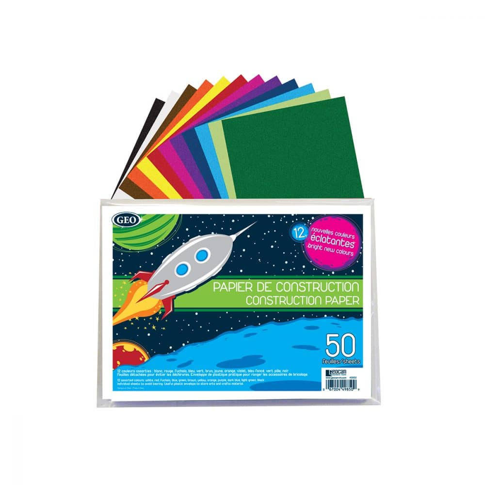 Papier de construction GEO ensemble de 50 feuilles