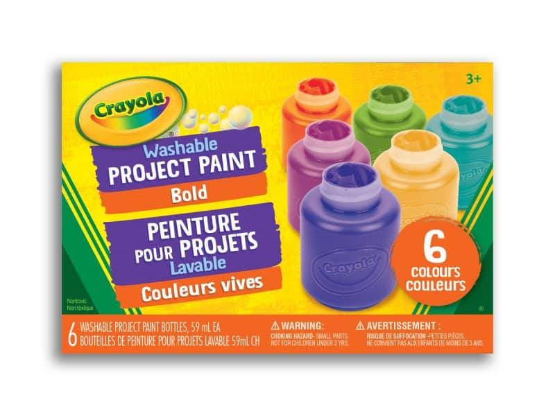Gouaches lavables pour Enfants, 6 Couleurs vives