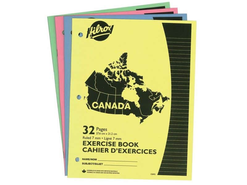 CAHIER CANADA 32 PAGES - PAQUET DE 4 CAHIERS