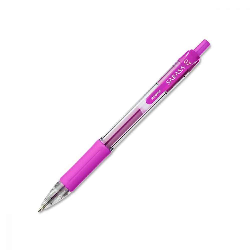 Stylo à bille roulante rétractable Sarasa 0.7 - violet
