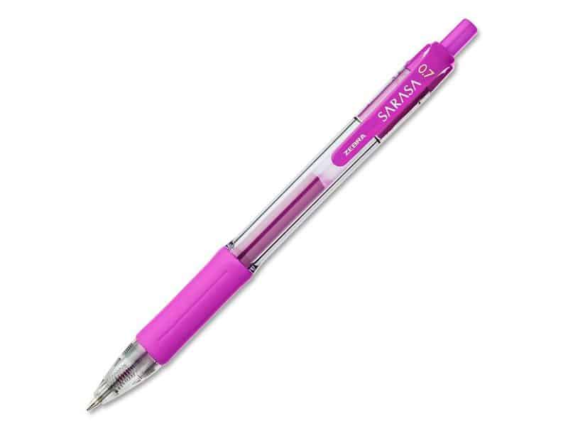 Stylo à bille roulante rétractable Sarasa 0.7 - violet
