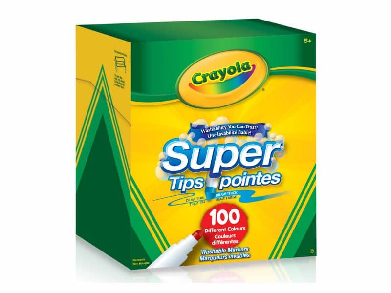 Marqueurs Crayola Super Tips - Boite de 100