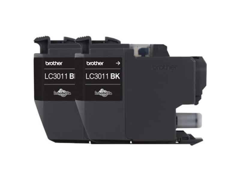 Duo de cartouches jet d'encre Brother LC3011 - noir