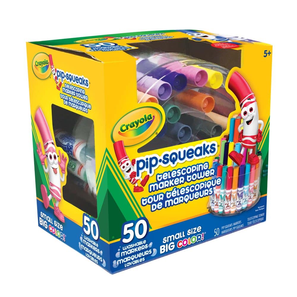 Crayola 50 mini marqueurs télescopiques Pip-Squeaks