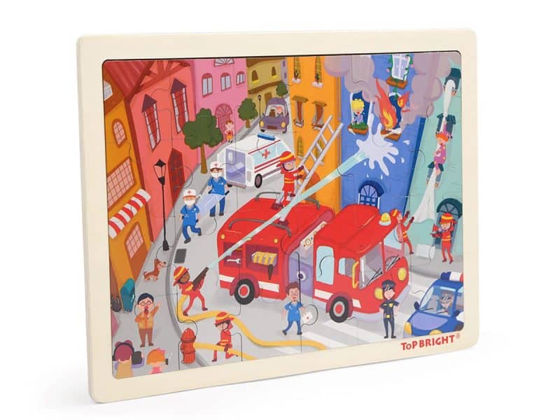 casse-tete en bois 24 pces  pompiers