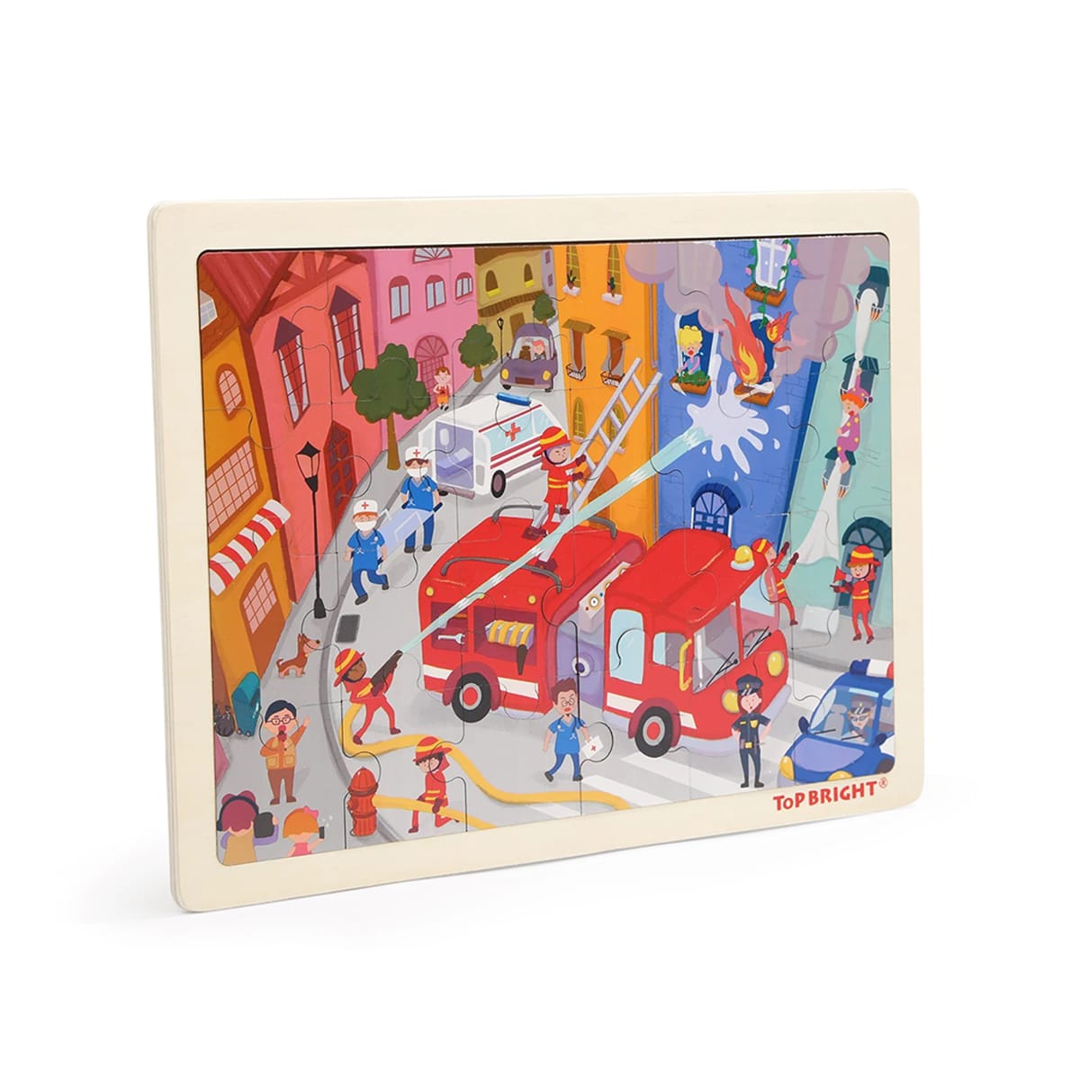 casse-tete en bois 24 pces  pompiers