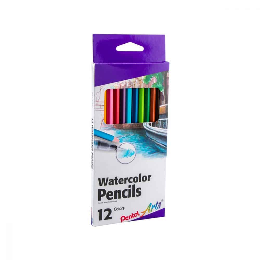 Paquet de 12 crayons aquarellables Pentel Arts