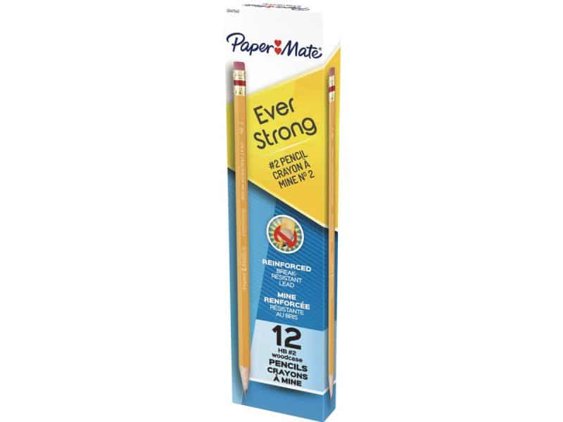 Crayons de plomb HB Papermate EverStrong (boite de 12)