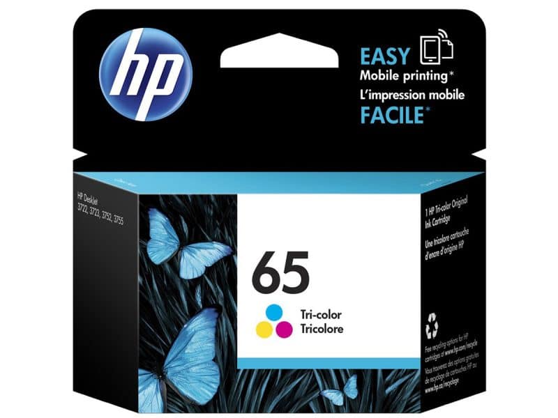 Cartouche jet d'encre HP 65 couleur