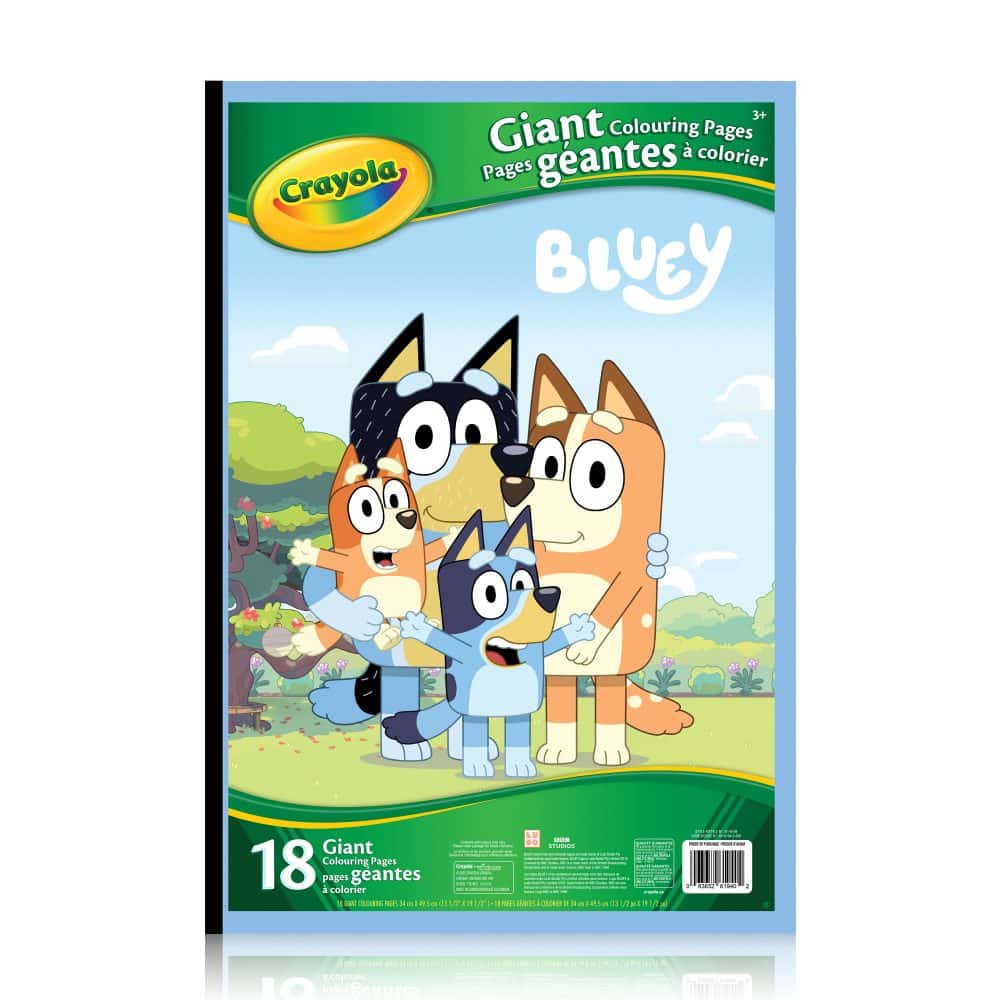 Livre geant à colorier 18 pages Bluey