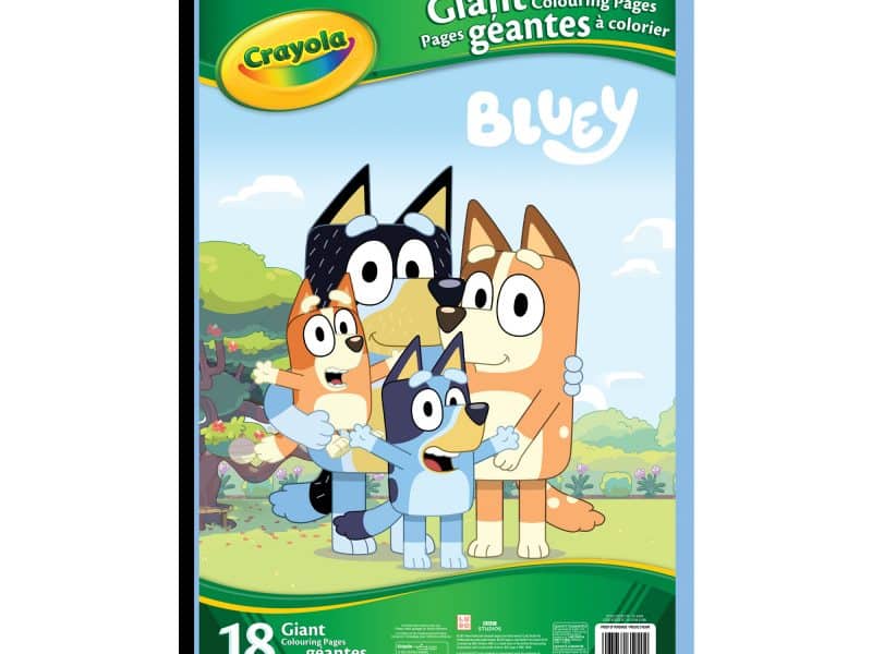 Livre geant à colorier 18 pages Bluey
