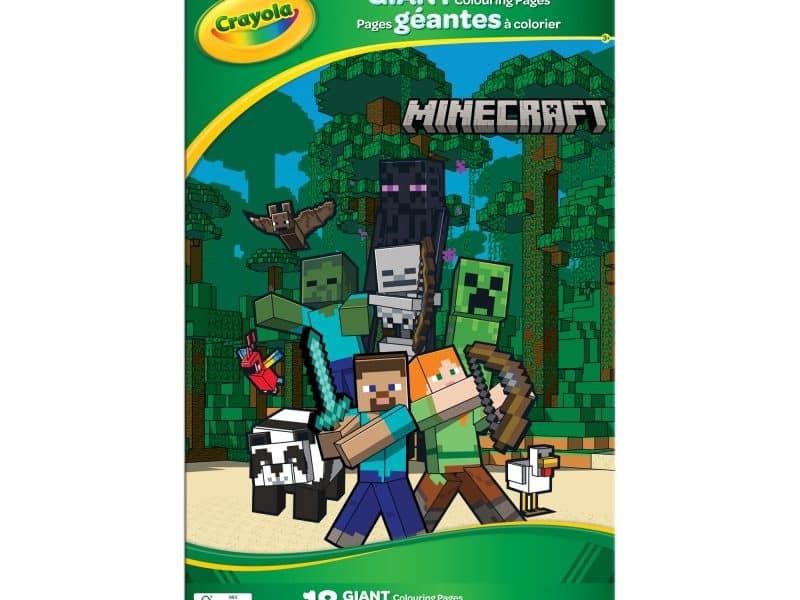 Livre géant à colorier 18 pages Minecraft