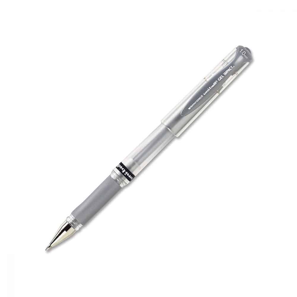 Stylo Uniball Gel Impact 1,0 mm - argent