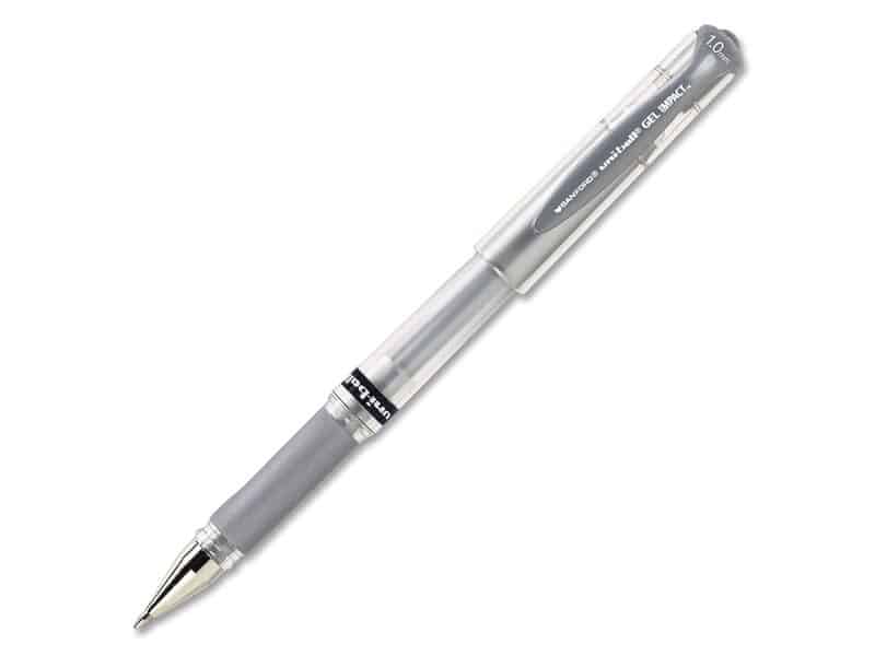 Stylo Uniball Gel Impact 1,0 mm - argent