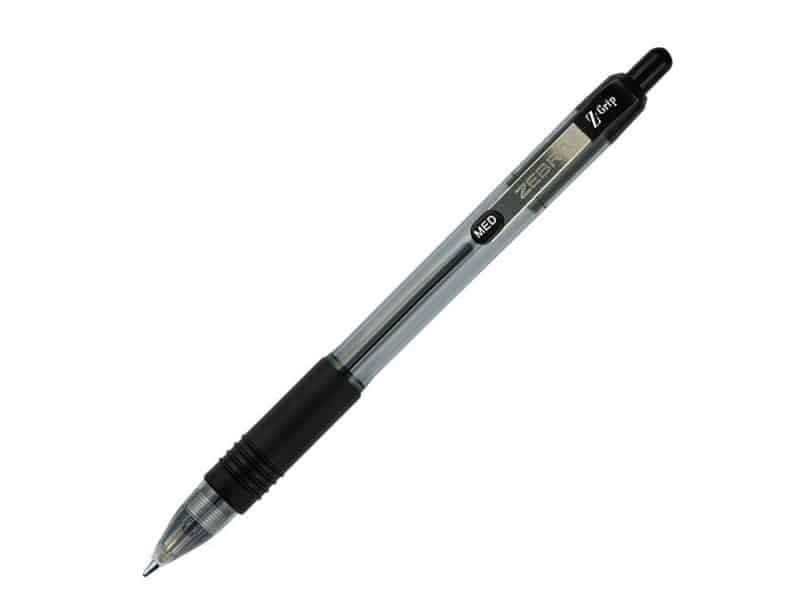 Stylo rétractable Zebra Z-Grip 1.0 mm - noir