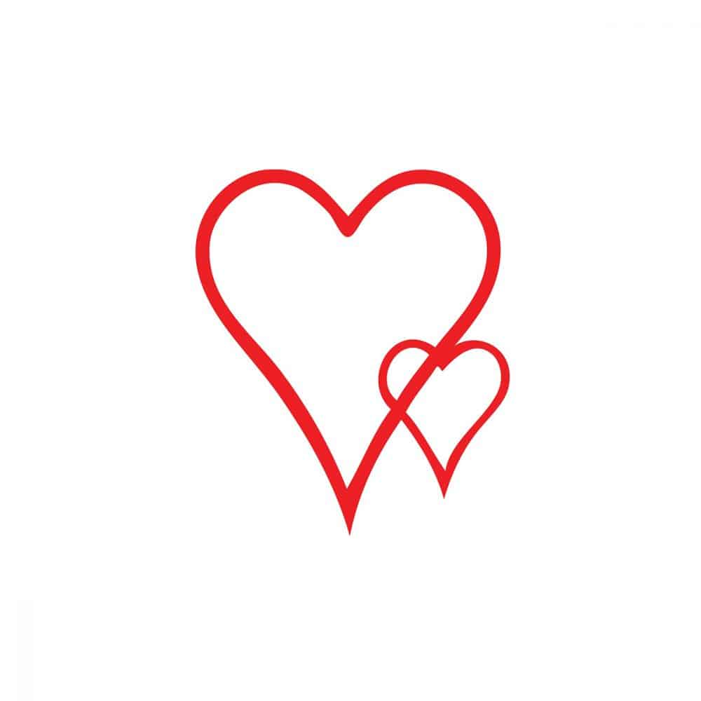 Estampe petit format S-Printy 4921 - coeur rouge