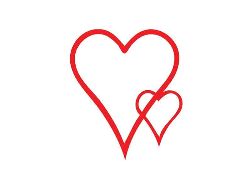 Estampe petit format S-Printy 4921 - coeur rouge
