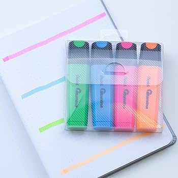 Paquet de 4 surligneurs Pentel illumina