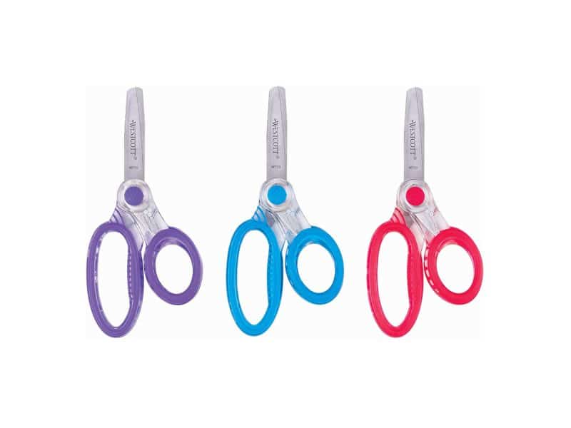 Ciseaux pour enfants Westcott 5" bouts ronds couleursvariées