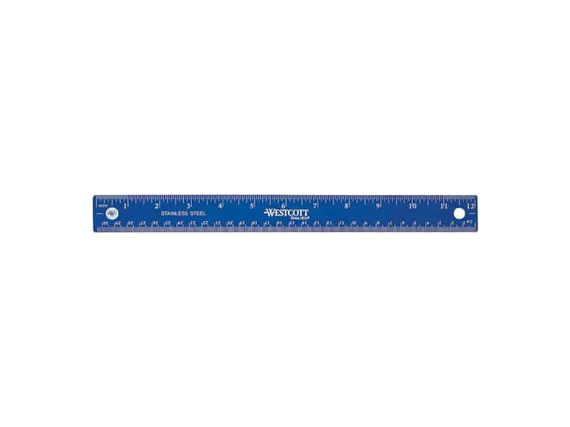 Règle en acier 30cm avec dos en liège Acme, couleurs variées