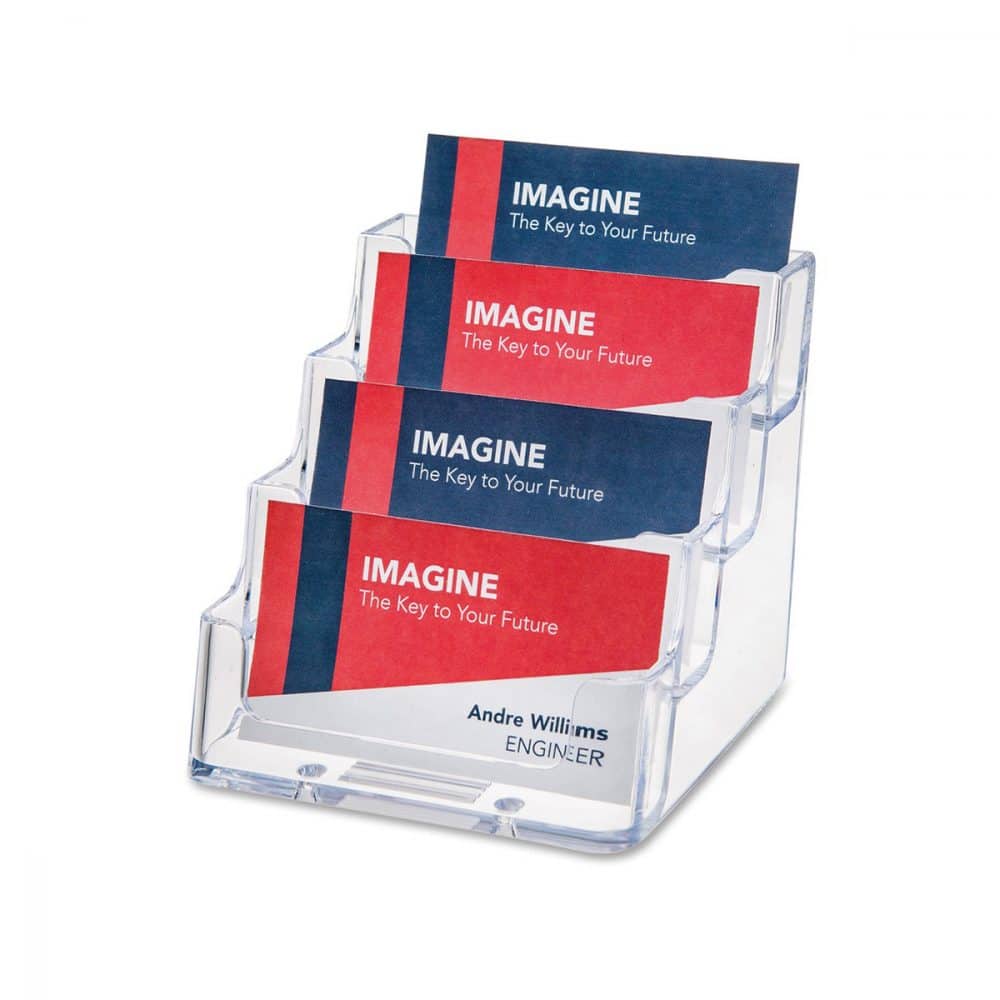 Porte-cartes professionnelles 4 compartiments clairs