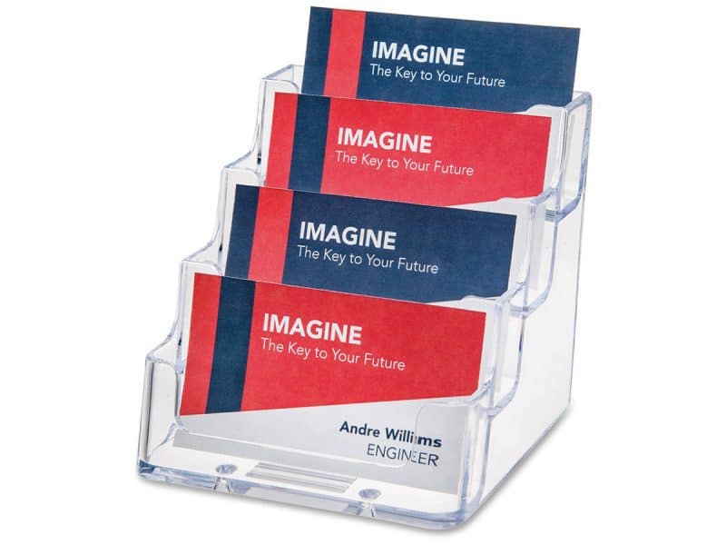 Porte-cartes professionnelles 4 compartiments clairs